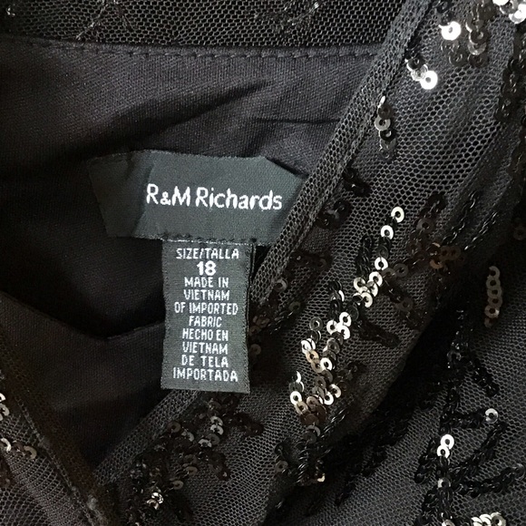 R&M Richards Black Sequin Formal Gown - Picture 2 of 11